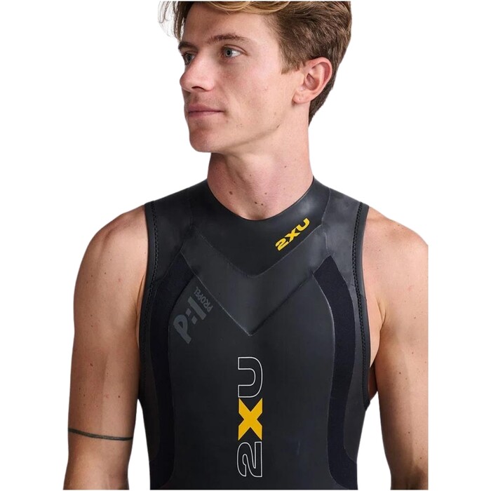 2024 2XU Mens Propel P:1 Sleeveless Swim Wetsuit MW4992c - Black / Ambition